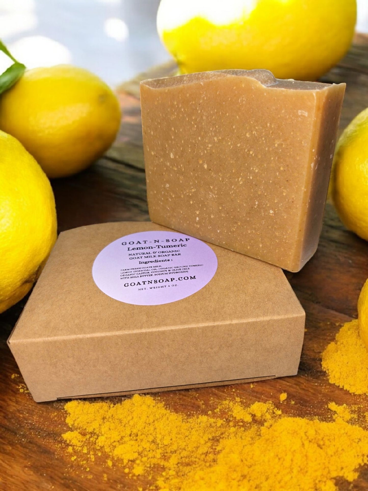 Lemon-Turmeric Farm-Fresh Goat Milk Soap