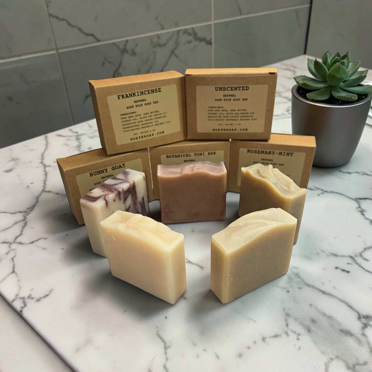 Sensitive &  Mature Skin Pure Goat Milk Soap Bundles (5 Bars)