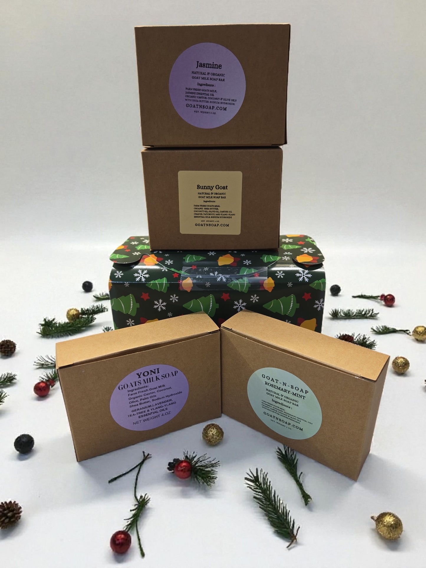 🎄 Christmas Goat Milk Soap Bundles  Limited-Edition Holiday Sets