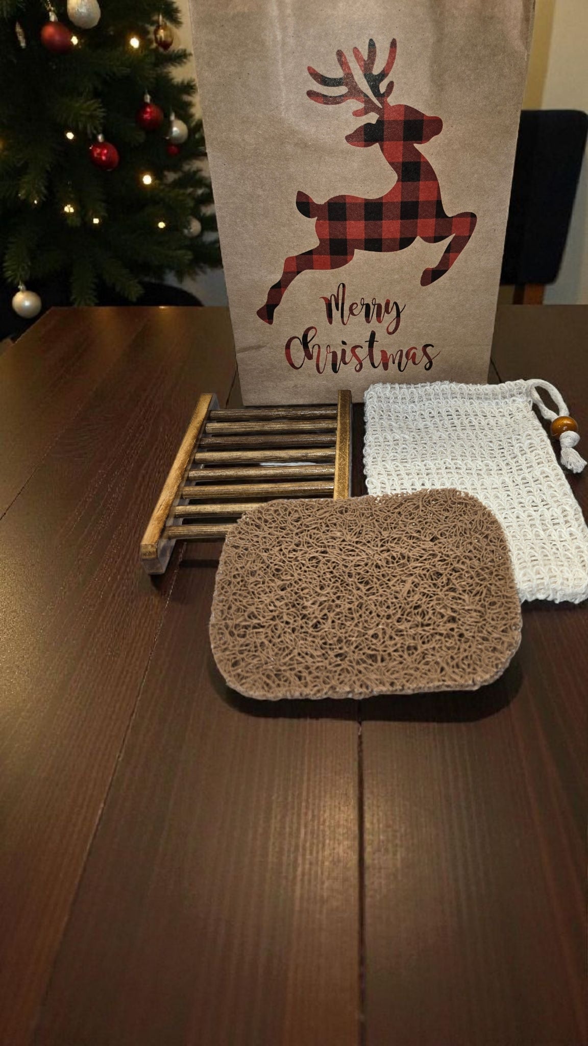 Soap Saver Bundle Wooden Holder + Soap Pad + Cotton Saver Bag