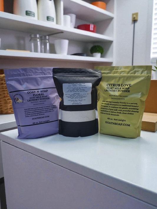 Laundry Powder – Citrus, Floral & Unscented made with goat milk soap